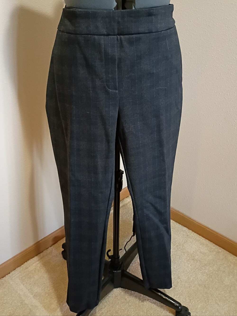 Dalia Dark Gray Pinstripe Tailored Trousers XXL